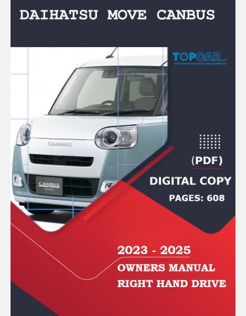 daihatsu move canbus 2023 2024 2025 owners manual in english